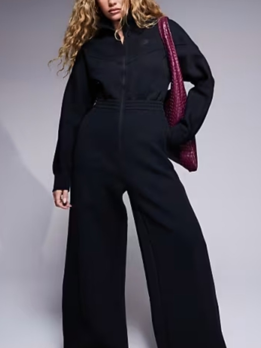 Nike Sportswear Tech Fleece Win drunner Women's Black Wide-Leg Jumpsuit